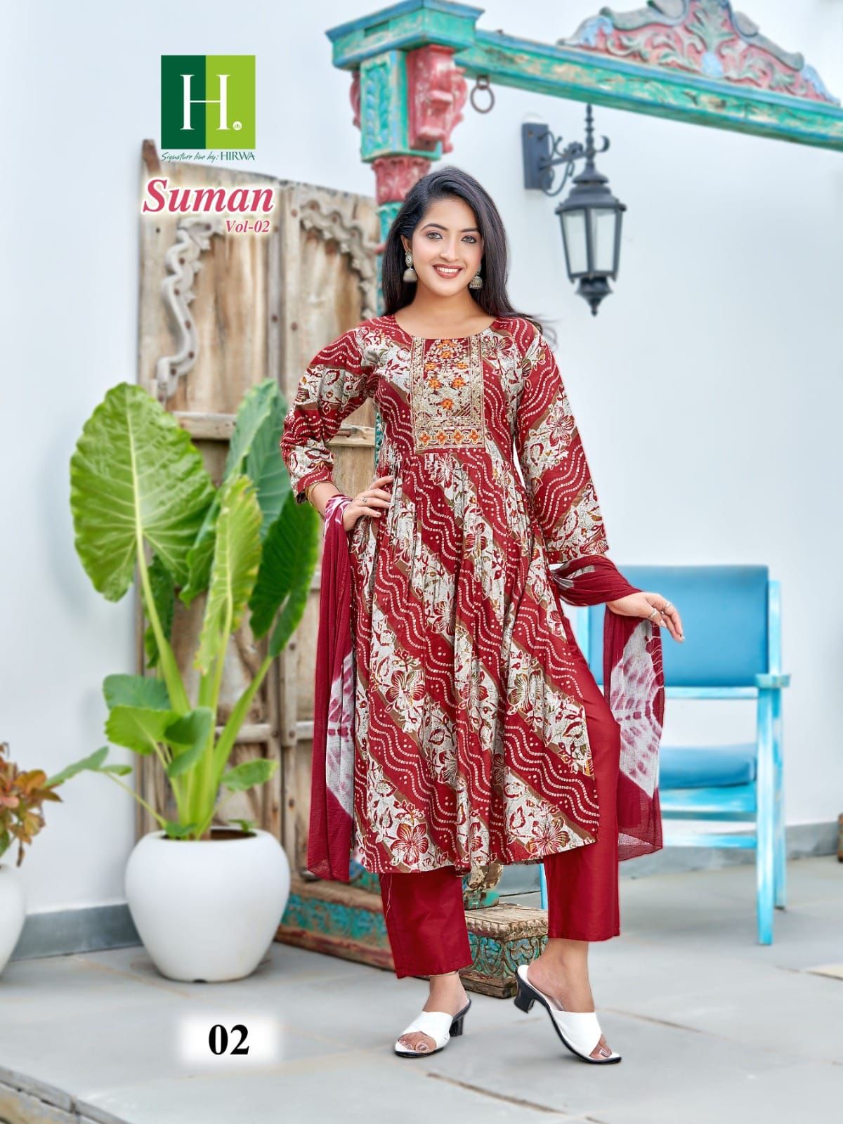 Hirwa Suman Vol 2 Printed Kurti With Bottom Dupatta Catalog
